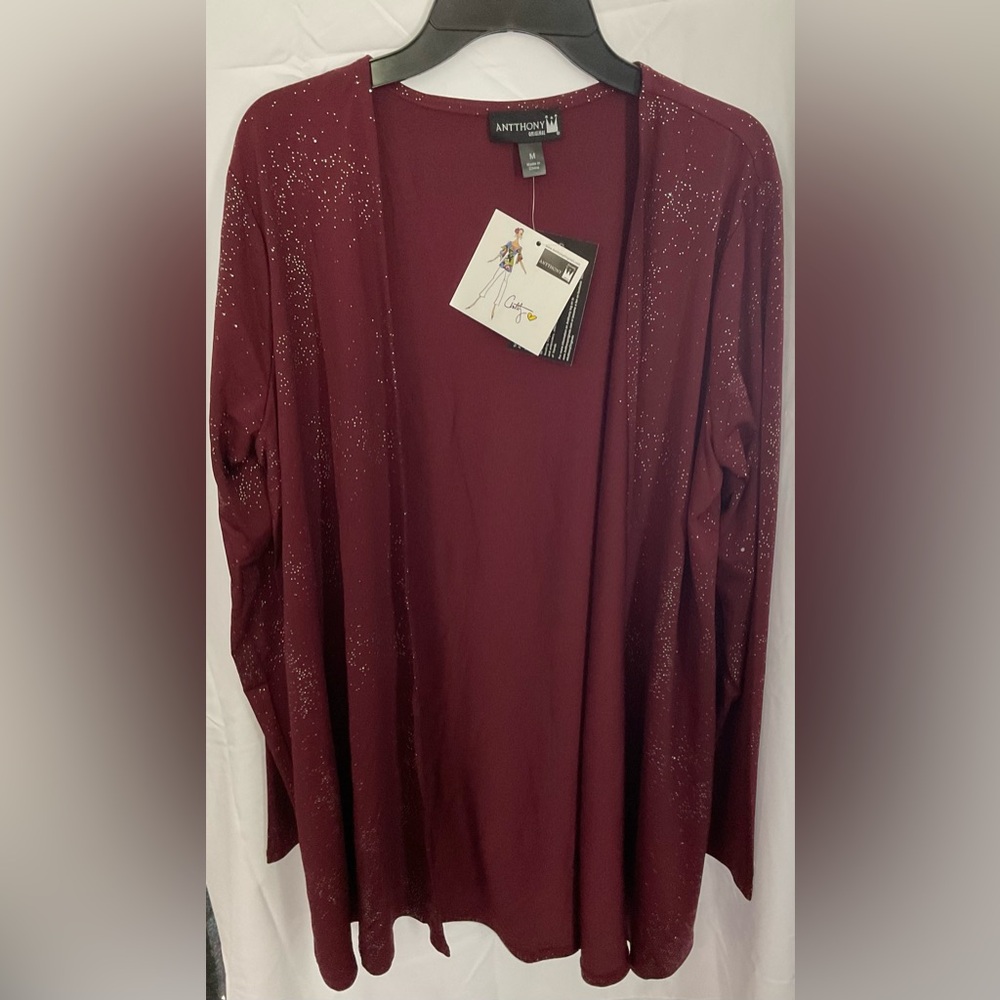 Antthony Burgundy and Silver Cardigan